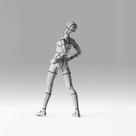 BODY CHAN -SPORTS EDITION WIRE FRAME- (GRAY COLOR VER.) FIG. 13,5 CM BODY KUN / BODY CHAN