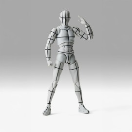 BODY KUN -SPORTS EDITION WIRE FRAME- (GRAY COLOR VER.) FIG. 15 CM BODY KUN / BODY CHAN SH