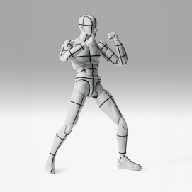 BODY KUN -SPORTS EDITION WIRE FRAME- (GRAY COLOR VER.) FIG. 15 CM BODY KUN / BODY CHAN SH