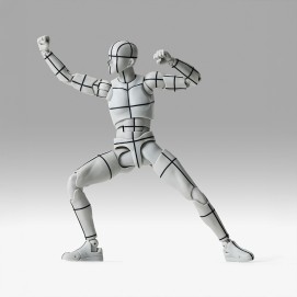 BODY KUN -SPORTS EDITION WIRE FRAME- (GRAY COLOR VER.) FIG. 15 CM BODY KUN / BODY CHAN SH