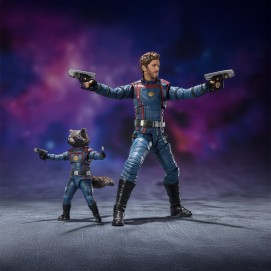 STAR LORD & ROCKET RACCOON 2 FIGURAS 15 & 6 CM MARVEL GUARDIANS OF THE GALAXY VOL. 3 SH FIGUA