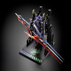 EVANGELION 01 TEST TYPE WITH THE SPEAR OF GAIUS FIGURA 22 CM EVANGELION 30TH ANNIVERSARY METAL BUILD