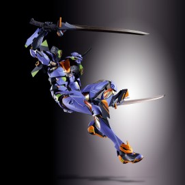 EVANGELION 01 TEST TYPE WITH THE SPEAR OF GAIUS FIGURA 22 CM EVANGELION 30TH ANNIVERSARY METAL BUILD