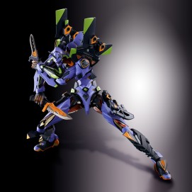 EVANGELION 01 TEST TYPE WITH THE SPEAR OF GAIUS FIGURA 22 CM EVANGELION 30TH ANNIVERSARY METAL BUILD