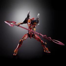 EVANGELION 02 PRODUCTION MODEL WITH THE SPEAR OF CASSIUS FIGURA 22 CM EVANGELION 30TH ANIVERSARY METAL BUILD COLLECTORS SHOP