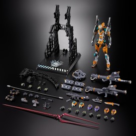 EVANGELION 00/00 MODIFIED PROTO TYPE WITH THE SPEAR OF LONGINUS FIGURA 22 CM EVANGELION 30TH ANNIVERSARY METAL BUILD COLLECTORS 