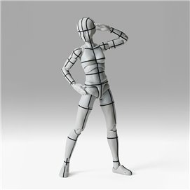 BODY CHAN -SPORTS EDITION WIRE FRAME- (GRAY COLOR VER.) FIG. 13,5 CM BODY KUN / BODY CHAN
