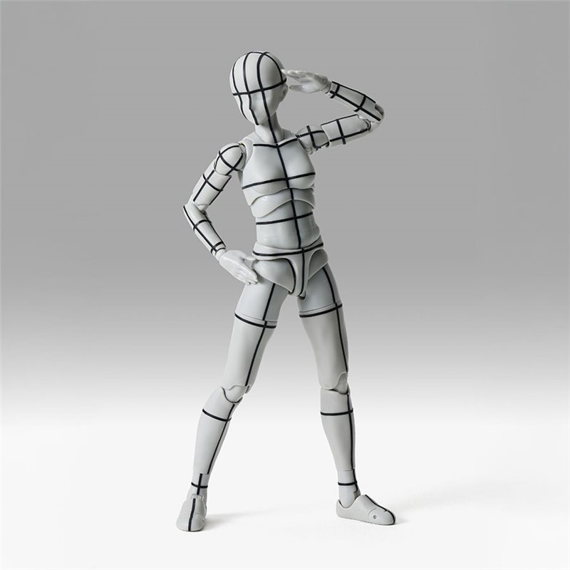 BODY CHAN -SPORTS EDITION WIRE FRAME- (GRAY COLOR VER.) FIG. 13,5 CM BODY KUN / BODY CHAN BODY CHAN -SPORTS EDITION WIRE FRAME- (GRAY COLOR VER.) FIG. 13,5 CM BODY KUN / BODY CHAN