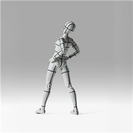 BODY CHAN -SPORTS EDITION WIRE FRAME- (GRAY COLOR VER.) FIG. 13,5 CM BODY KUN / BODY CHAN