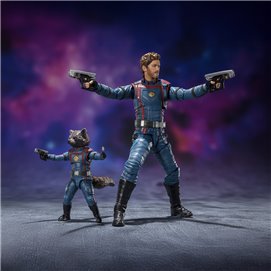 STAR LORD & ROCKET RACCOON 2 FIGURAS 15 & 6 CM MARVEL GUARDIANS OF THE GALAXY VOL. 3 SH FIGUA