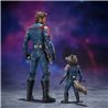 STAR LORD & ROCKET RACCOON 2 FIGURAS 15 & 6 CM MARVEL GUARDIANS OF THE GALAXY VOL. 3 SH FIGUA