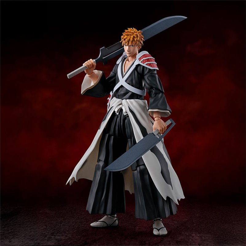 ICHIGO KUROSAKI DUAL ZANGETSU VER. FIGURA 15,5 CM BLEACH SH FIGUARTS ICHIGO KUROSAKI DUAL ZANGETSU VER. FIGURA 15,5 CM BLEACH SH FIGUARTS