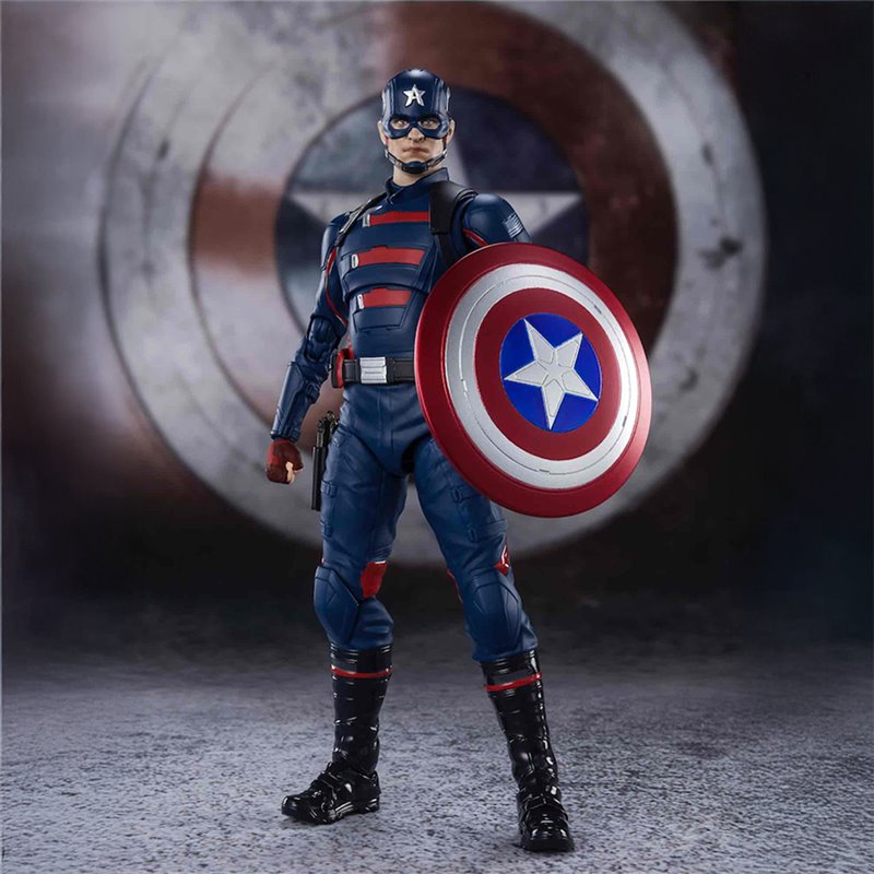 CAPTAIN AMERICA JOHN WALKER FIGURA 15CM MARVEL FALCON & WINTER SOLDIER SH FIGUARTS RE-RUN CAPTAIN AMERICA JOHN WALKER FIGURA 15CM MARVEL FALCON & WINTER SOLDIER SH FIGUARTS RE-RUN