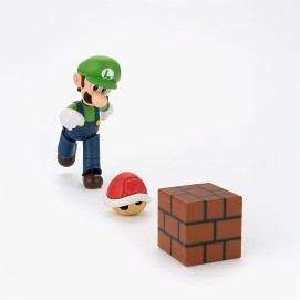 LUIGI FIGURA 11 CM SUPER MARIO BROS S.H. FIGUARTS RE-RUN