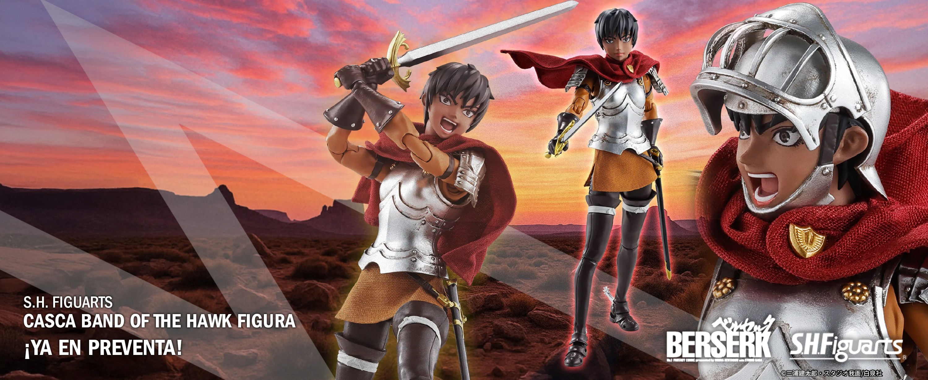 CASCA BAND OF THE HAWK FIGURA 15 CM BERSERK SH FIGUARTS